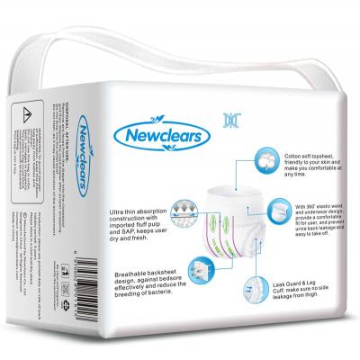 Fralda descartável PPbabyClear para adultos com alça e calcinha (NCPD-03)