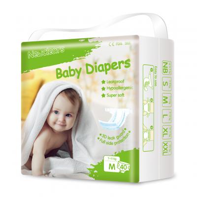 Fralda de bebê personalizada descartável hipoalergênica biodegradável de materiais orgânicos de bambu sustentável