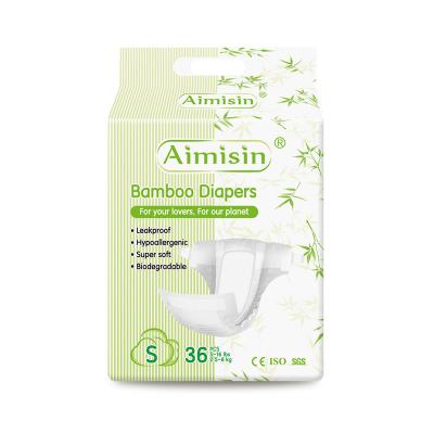 Fralda de bebê de bambu biodegradável orgânica de marca própria