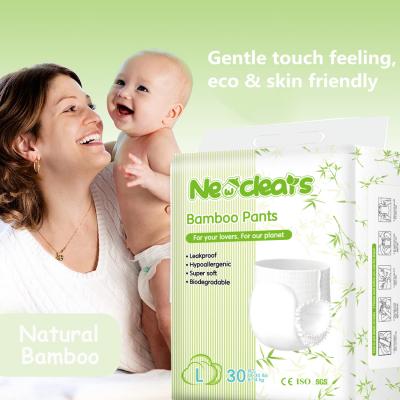 Fraldas descartáveis biodegradáveis de bambu para bebês
